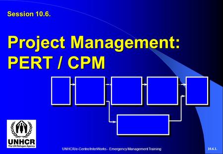 UNHCR/e-Centre/InterWorks - Emergency Management Training10.6.1. Session 10.6. Project Management: PERT / CPM.