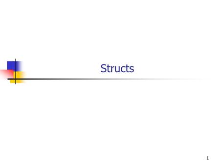 1 Structs. 2 Defining a Structure Often need to keep track of several pieces of information about a given thing. Example: Box We know its length width.