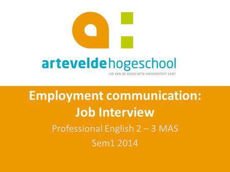 Employment communication: Job Interview