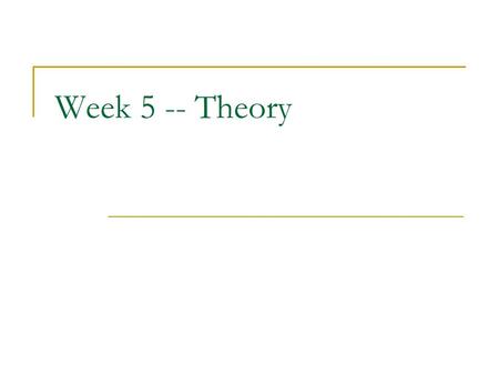 Week 5 -- Theory. Core Questions Who am I as a communicator? What resources enable me to communicate? How am I different from other communicators? How.