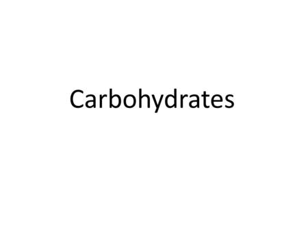 Carbohydrates. Carbohydrates are made from CARBON, HYDROGEN and OXYGEN Plant cell walls depend on the structural role of some carbohydrates They STORE.