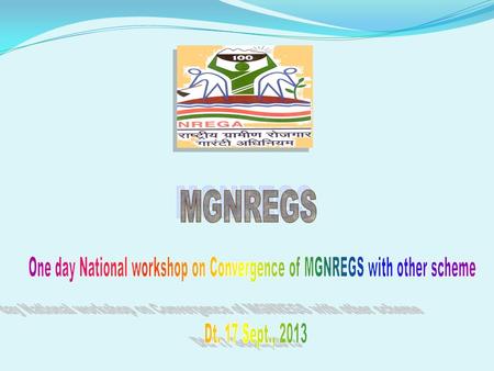 One day National workshop on Convergence of MGNREGS with other scheme