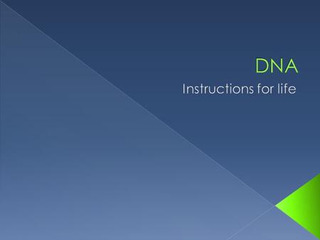  This very large molecule called Deoxyribonucleic acid contains information.  DNA information codes for proteins that make up muscle, enzymes, & the.