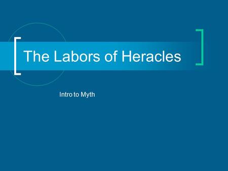 The Labors of Heracles Intro to Myth. Birth Heracles was the son of Zeus and a mortal woman named Alcmena He had a twin brother named Iphicles who was.