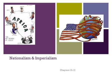 + Nationalism & Imperialism Chapters 10-13. + Bismarck Unites Germany Napoleon divided up German lands People demanded a unified German State Bismarck.