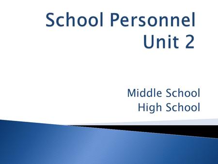 Middle School High School.  Staff  Teacher  Teacher Assistant  Secretary  Nurse  Counselor  Volunteer  ITRT  Principal  AP  Security  Library.