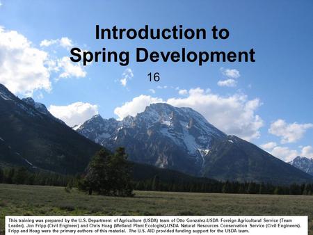 Introduction to Spring Development