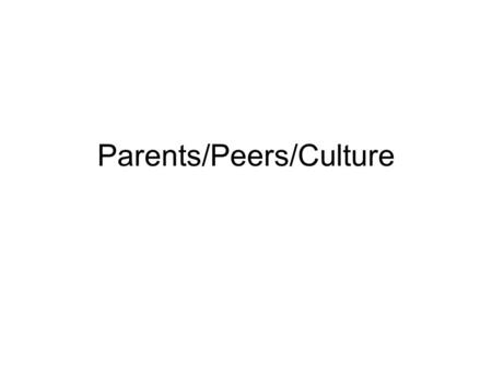 Parents/Peers/Culture. How can experience modify the brain? Embryos receive different nutrition and varying exposure to toxic agents Normal stimulation.