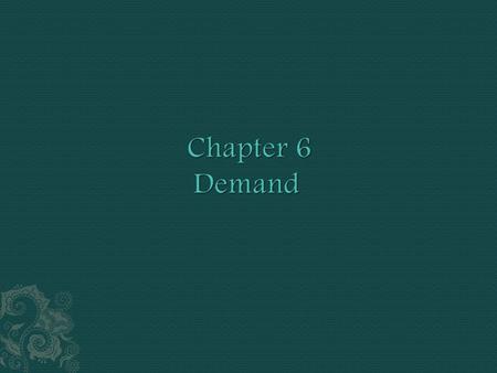  Previously, we examined a consumer’s optimal choice under his budget constraint.  In this chapter, we will perform comparative static analysis of ordinary.