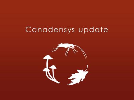 Canadensys update. Canadensys: what is it? A Canadian network of 11 universities, 5 botanical gardens and 2 museums. Over 25 biological collections and.