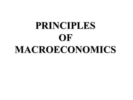 PRINCIPLES OF MACROECONOMICS. 2 3 4 5 Course Outline ProceduresGrades Duties & Responsibilities.