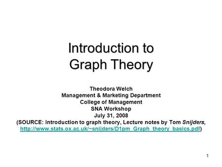 Introduction to Graph Theory