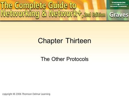 Chapter Thirteen The Other Protocols. Objectives You’ll get a brief overview of –IPX/SPX –NetBEUI –Appletalk How each protocol handles addressing The.