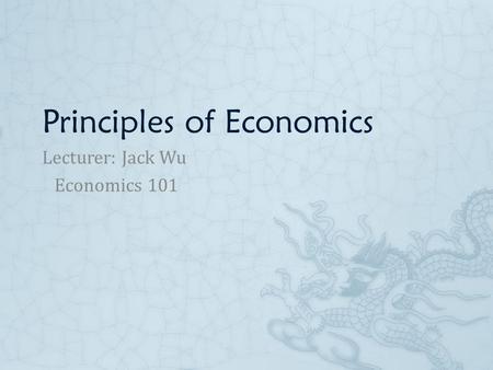 Principles of Economics