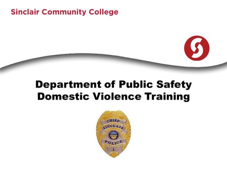 Department of Public Safety Domestic Violence Training.