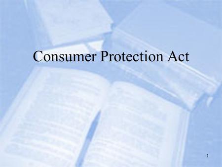 Consumer Protection Act