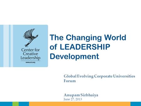 The Changing World of LEADERSHIP Development