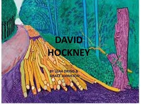 DAVID HOCKNEY By Leah Dring and Grace Johnston DAVID HOCKNEY BY LEAH DRING & GRACE JOHNSTON.