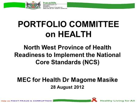 PORTFOLIO COMMITTEE on HEALTH