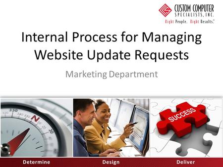 Internal Process for Managing Website Update Requests Marketing Department.