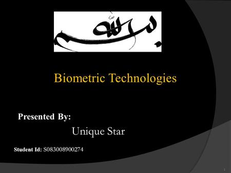 Biometric Technologies