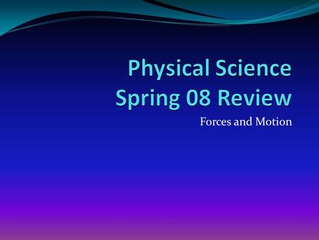 Forces and Motion. 1. Speed is a. the rate of change in position b. a change in velocity c. a push or a pull d. change in location.