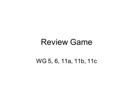 Review Game WG 5, 6, 11a, 11b, 11c. The factor that influences population that deals with oil, water and farm land.