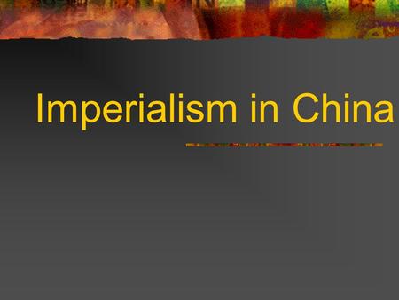 Imperialism in China. I. European trade increases I. British take the lead A. China (Qing Dynasty) begins a period of declining power while west increases.