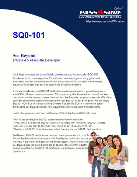 SQ0-101 See-Beyond e*Gate 4.5 Associate Developer Visit:  Pass4sureofficial.com.