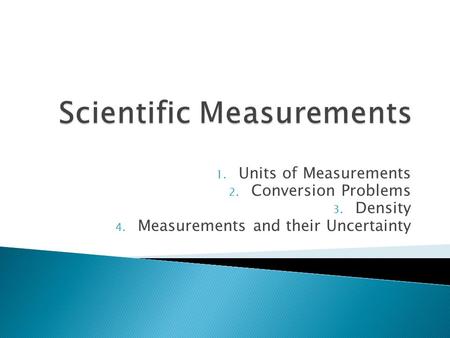 Scientific Measurements