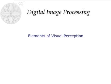 Elements of Visual Perception