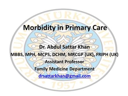 Morbidity in Primary Care