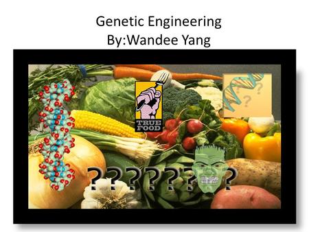 Genetic Engineering By:Wandee Yang. Genetic engineering is an extremely powerful technology whose mechanisms are not fully understood even by those who.