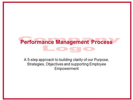 Performance Management Process