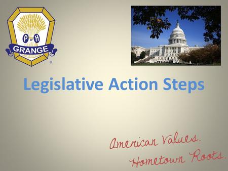 Legislative Action Steps. PREPARE TO TAKE THE FIELD  Identify the issue’s potential impact on you and on your business.  Reach out and alert others.