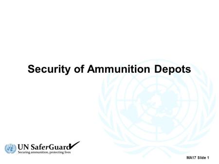 Security of Ammunition Depots