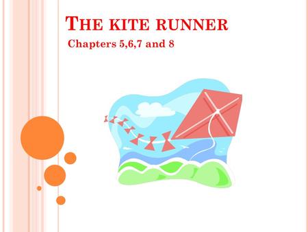 T HE KITE RUNNER Chapters 5,6,7 and 8. S UMMARY OF CHAPTER 5 In this chapter, we get a first glimpse of the future events in Afghanistan, ‘The earth shook.