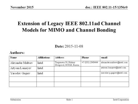 November 2015 doc.: IEEE /XXXXr0 November 2015