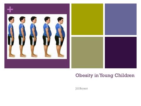 + Obesity in Young Children Jill Bryant. + The Issue of Obesity Not all malnourished children are thin. Overweight children can also be malnourished,