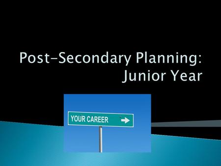 Post-Secondary Planning: Junior Year