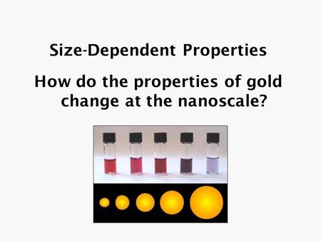 Size-Dependent Properties