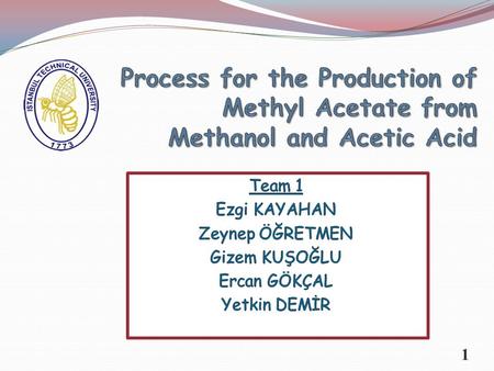 1. Introduction Basis of Design Process Structure Process Flow Diagram Equipment Design Process Control Waste, Environment, Safety Economy Conclusion.