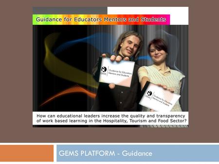 GEMS PLATFORM - Guidance. Login