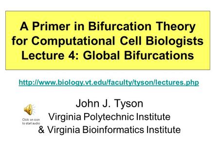 John J. Tyson Virginia Polytechnic Institute