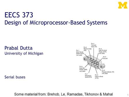 EECS 373 Design of Microprocessor-Based Systems Prabal Dutta