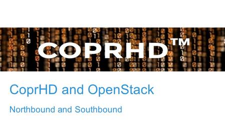 CoprHD and OpenStack Northbound and Southbound.