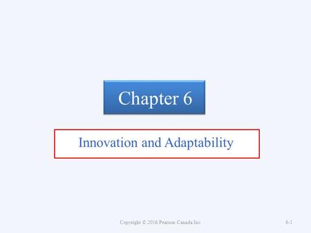 Innovation and Adaptability