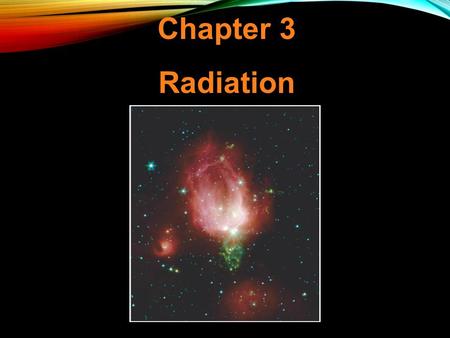 Chapter 3 Radiation. Units of Chapter 3 3.1 Information from the Skies 3.2 Waves in What? The Wave Nature of Radiation 3.3 The Electromagnetic Spectrum.