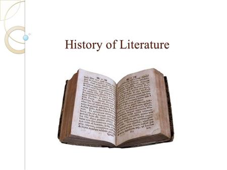 History of Literature.