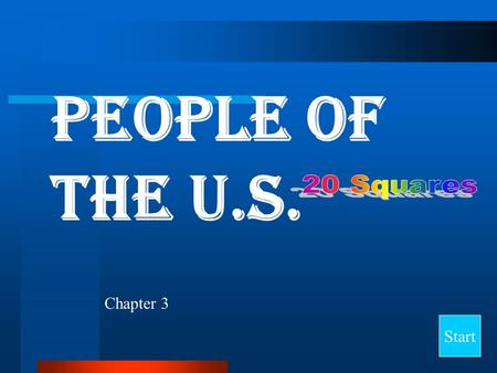 People of the U.S. Start Chapter 3 Final Jeopardy Question People of the United States Settlement Experiences Contributions New Home and New Jobs Immigrant.